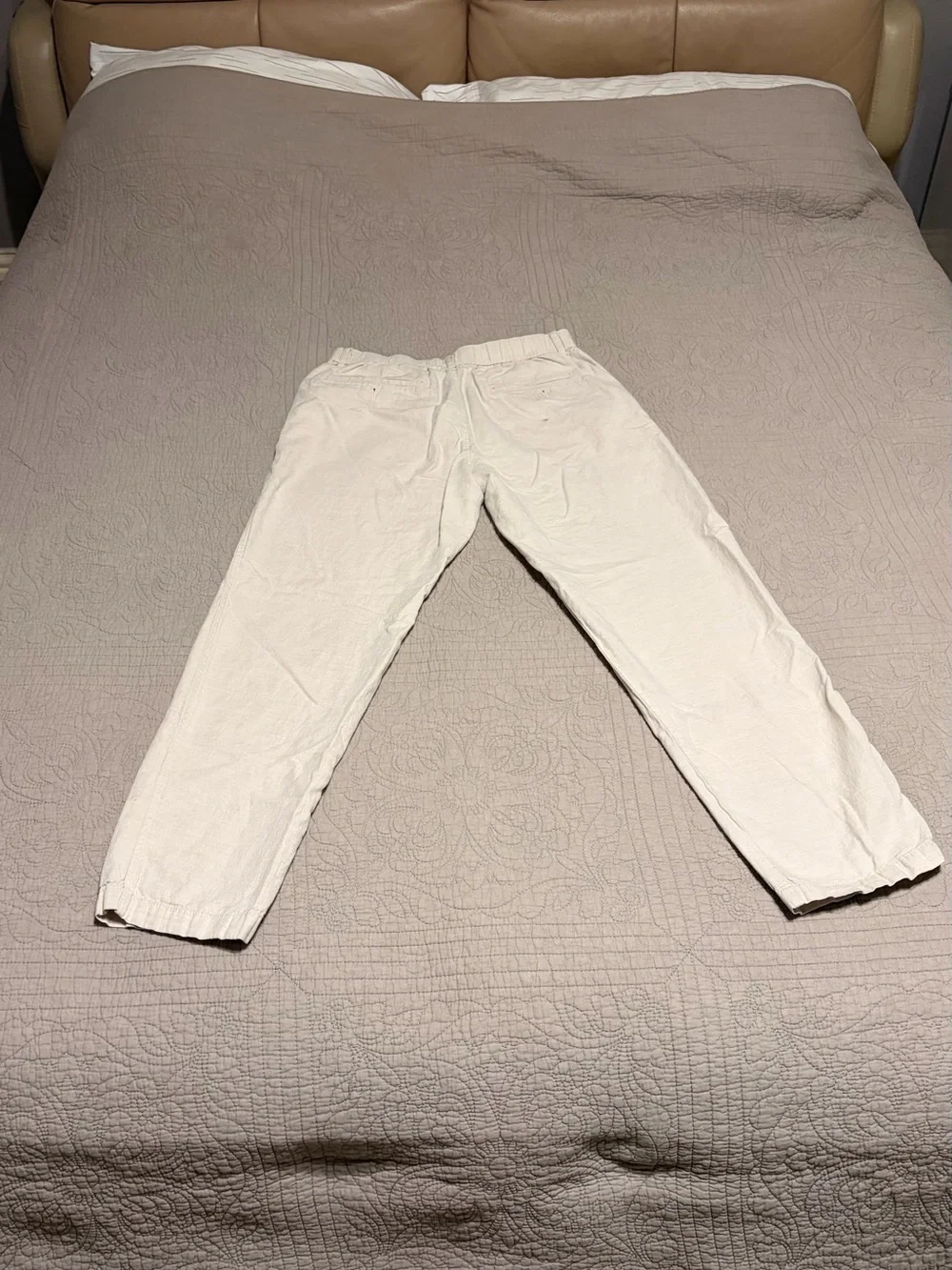 Uniqlo Linen Blend Pants Natural Color